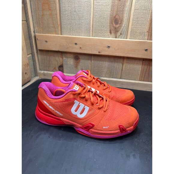 Wilson Womens Rush Pro 2.5 Pickleball Tennis Shoes Orange/Pink Size 8 - Picture 1 of 11